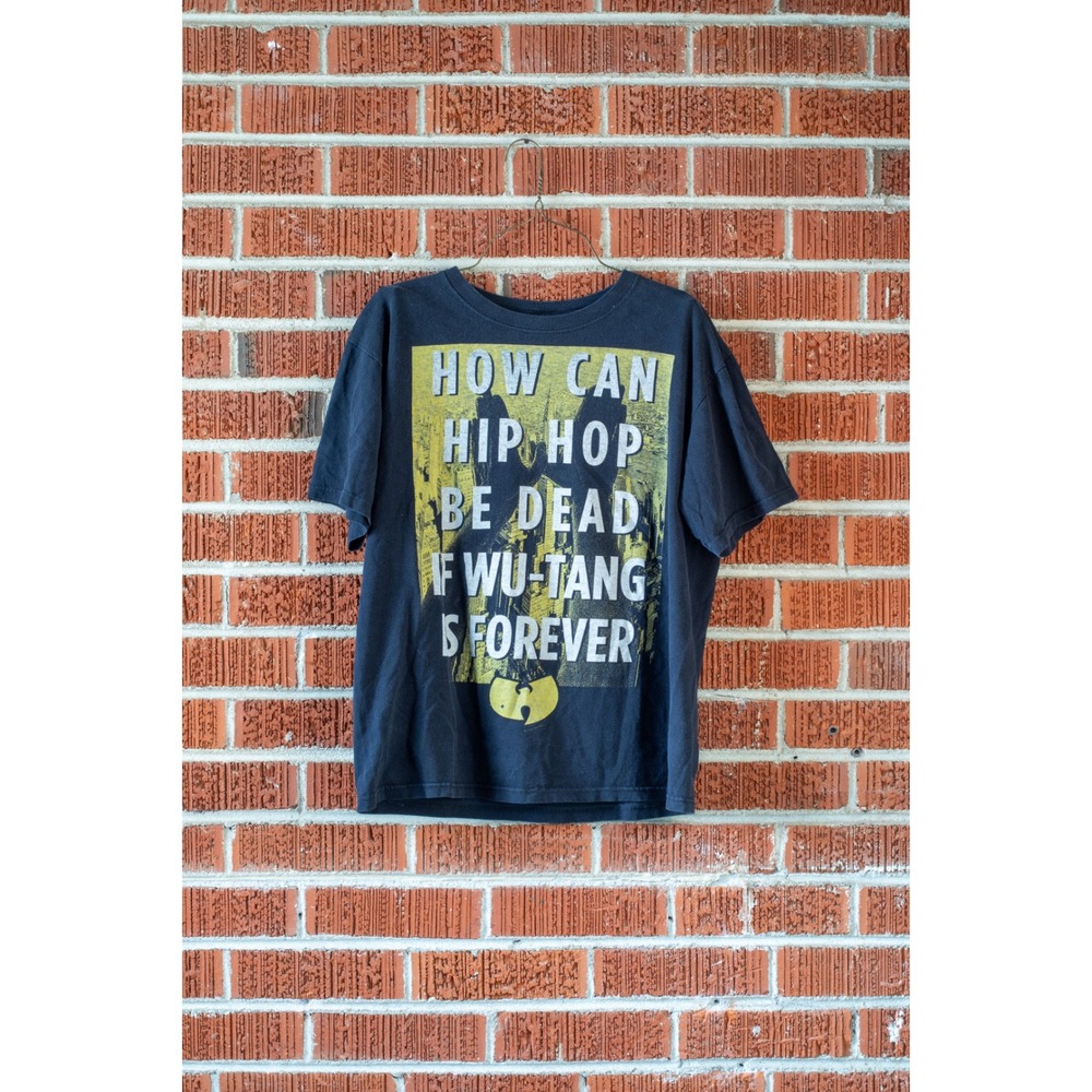 Wu-Tang Clan Hip Hop Is Forever Graphic T-Shirt Navy Blue Mens Medium